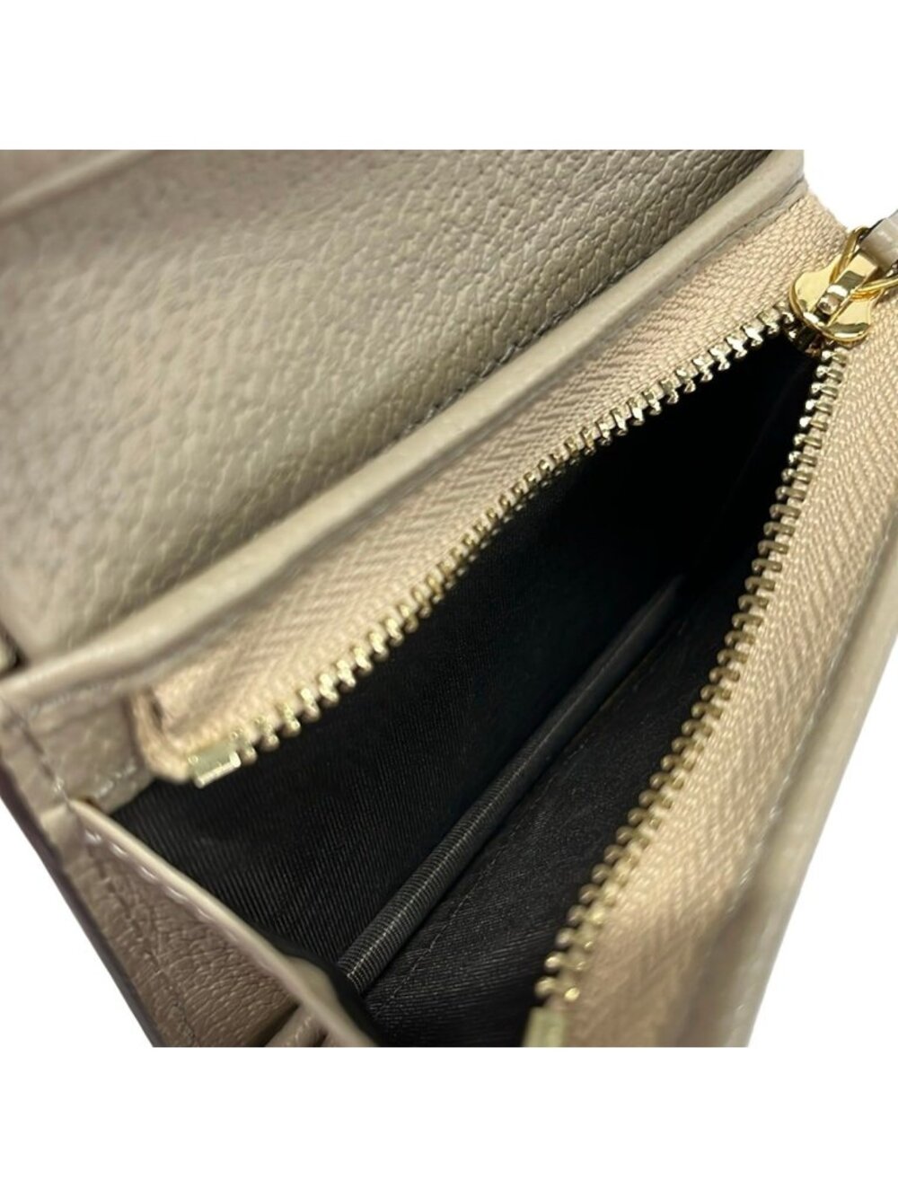 ★SOLD★ Gucci Bifold Wallet Ophidia Beige Dark Green Bordeaux Leather - Picture 4 of 6